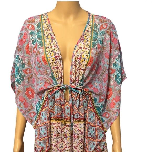 Bleu Rod Beattie Sheer Pretty Swim Cover Coverup Boho Bohemian - Picture 1 of 8